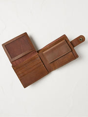 Tan Brown Multi Compartment Leather Wallet