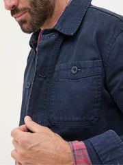 Navy Blue Canvas Worker Jacket