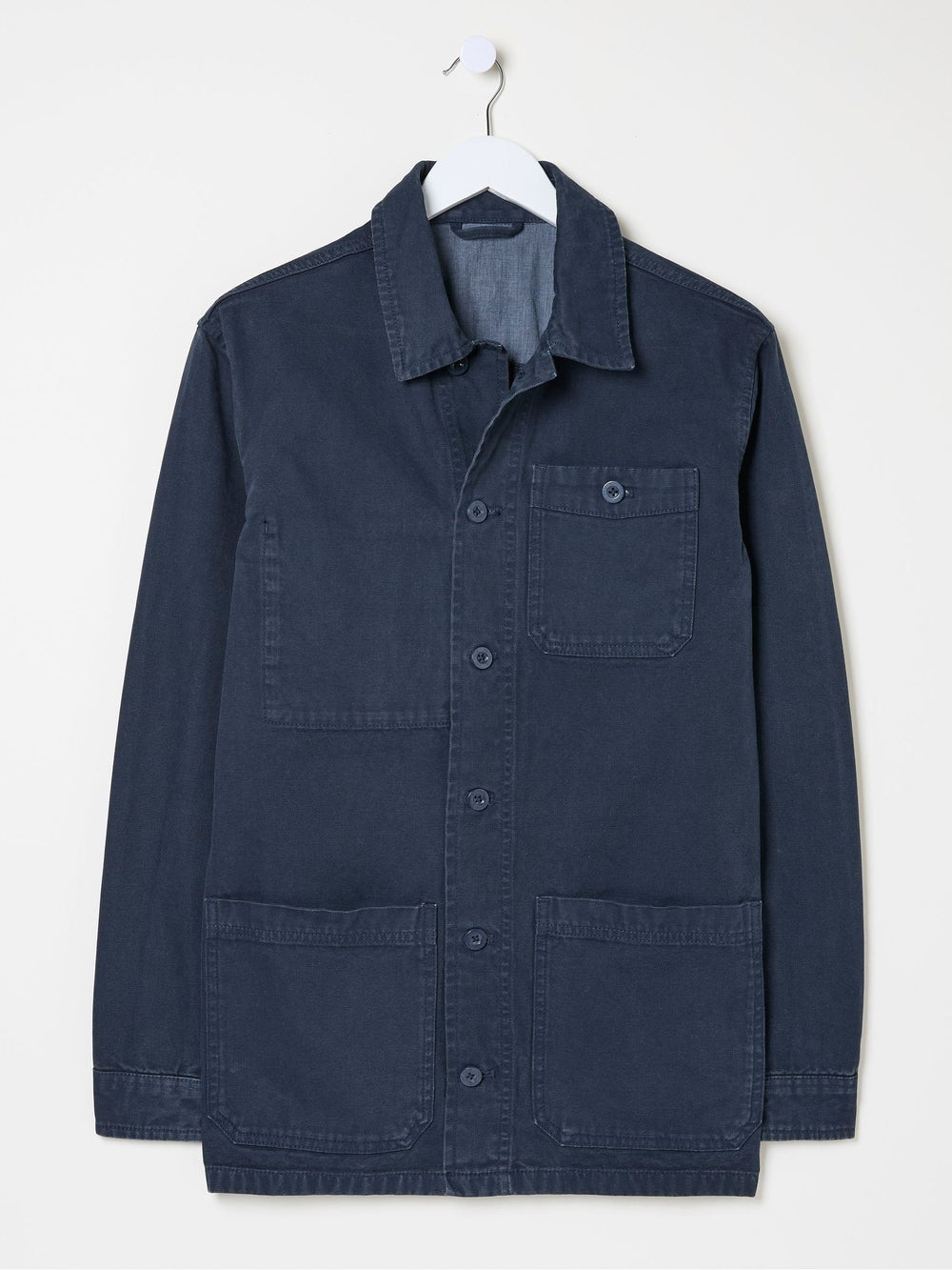 Navy Blue Canvas Worker Jacket