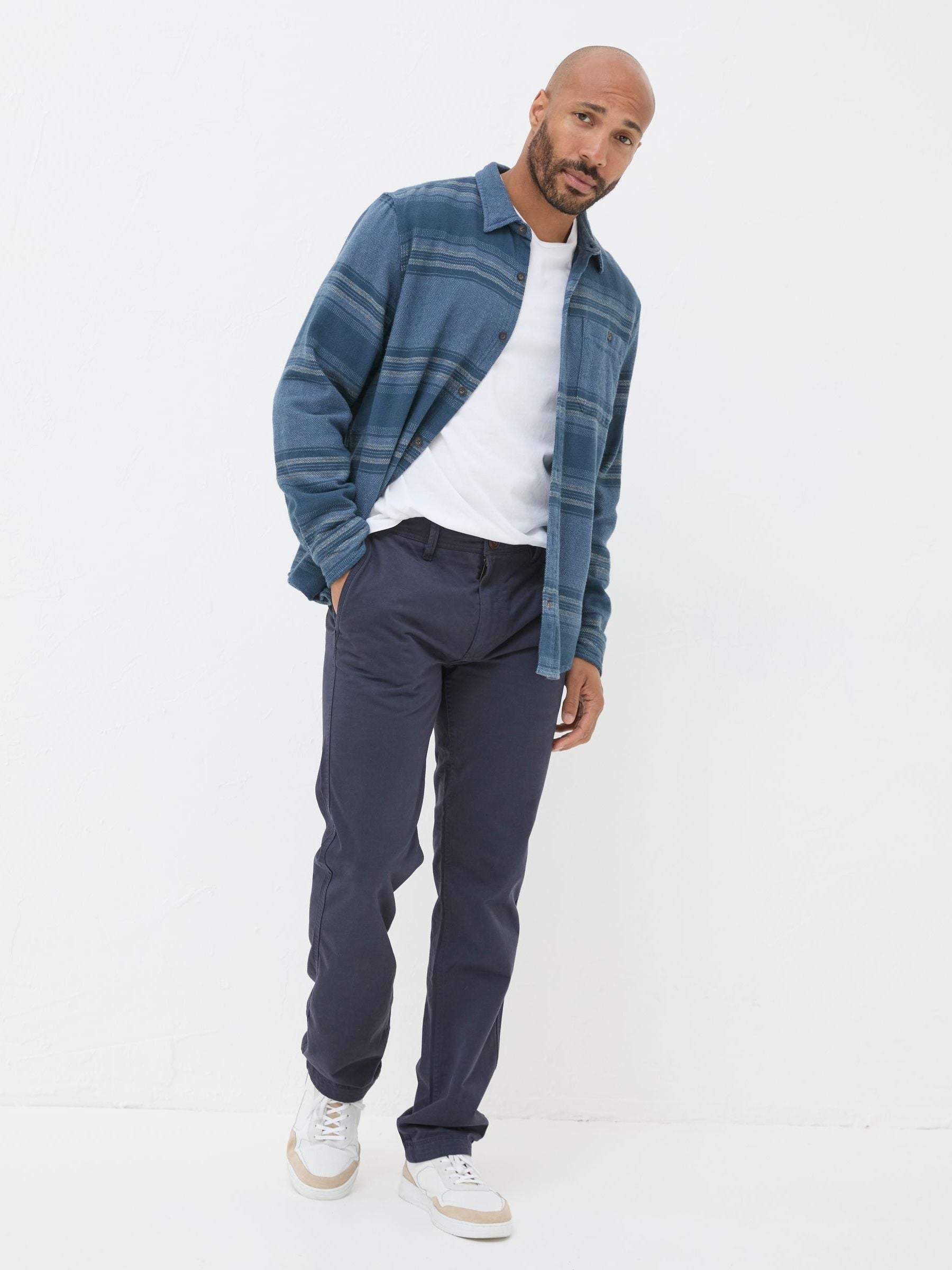 Navy Blue Modern Coastal Chinos