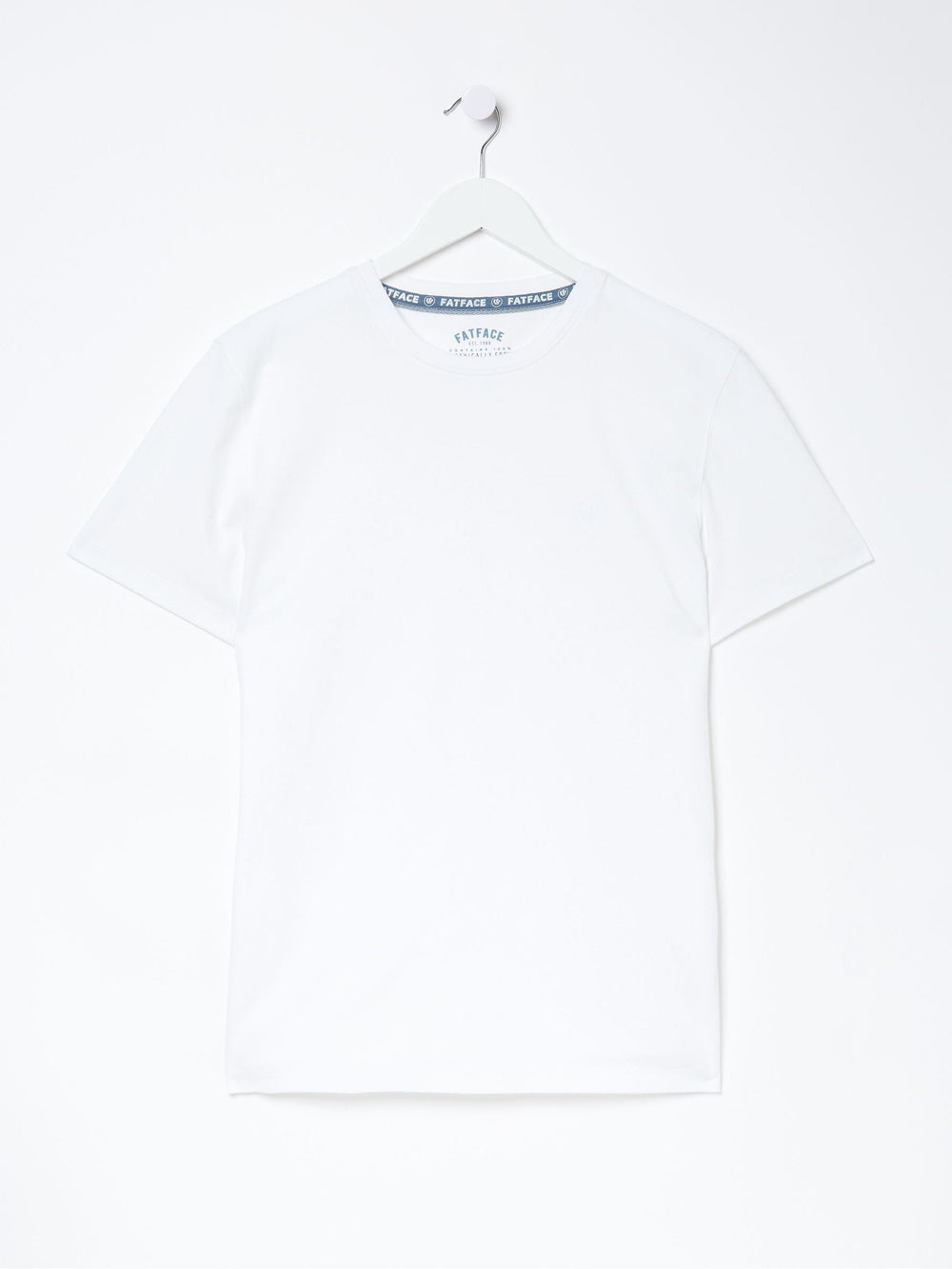 Lulworth White 100% Cotton Crew T-Shirt