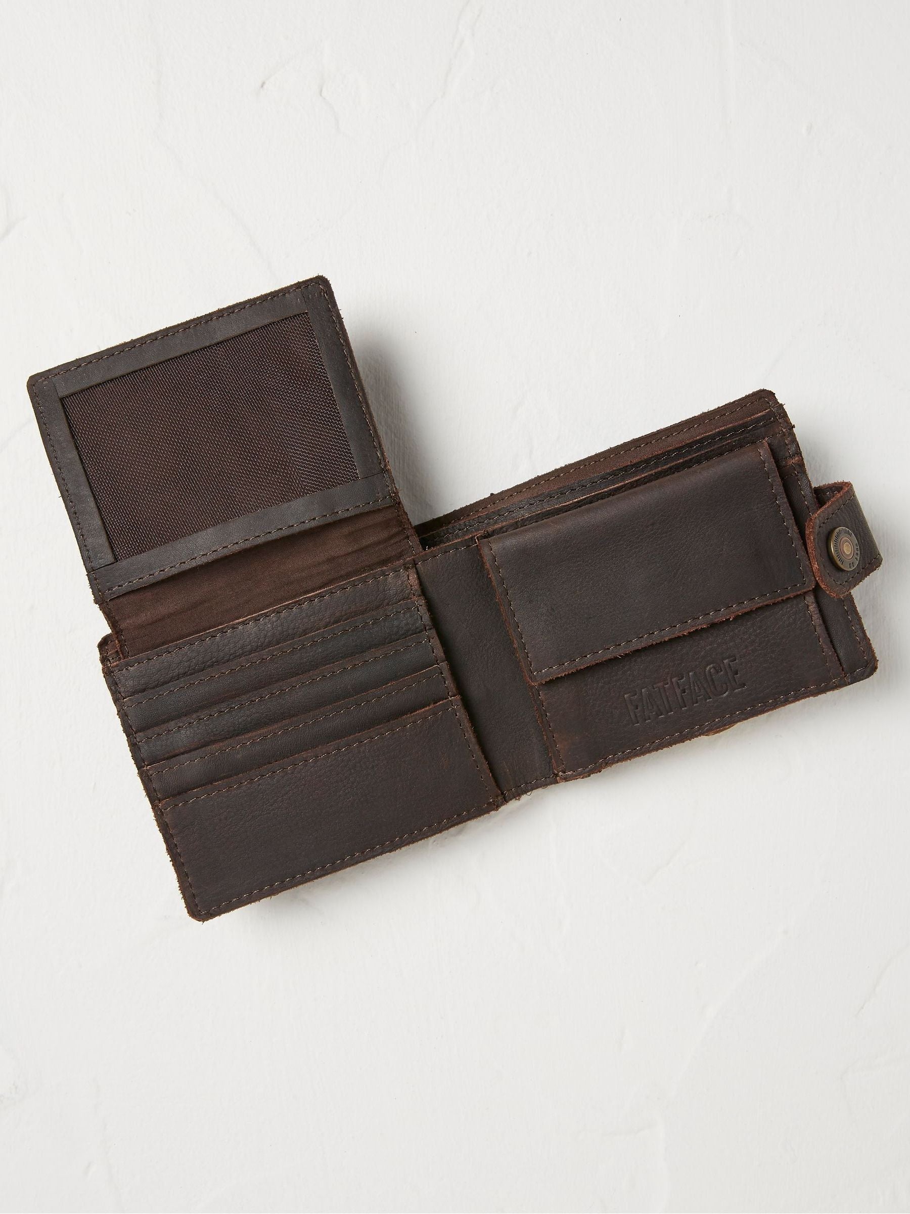 Brown Multi Compartment Leather Wallet