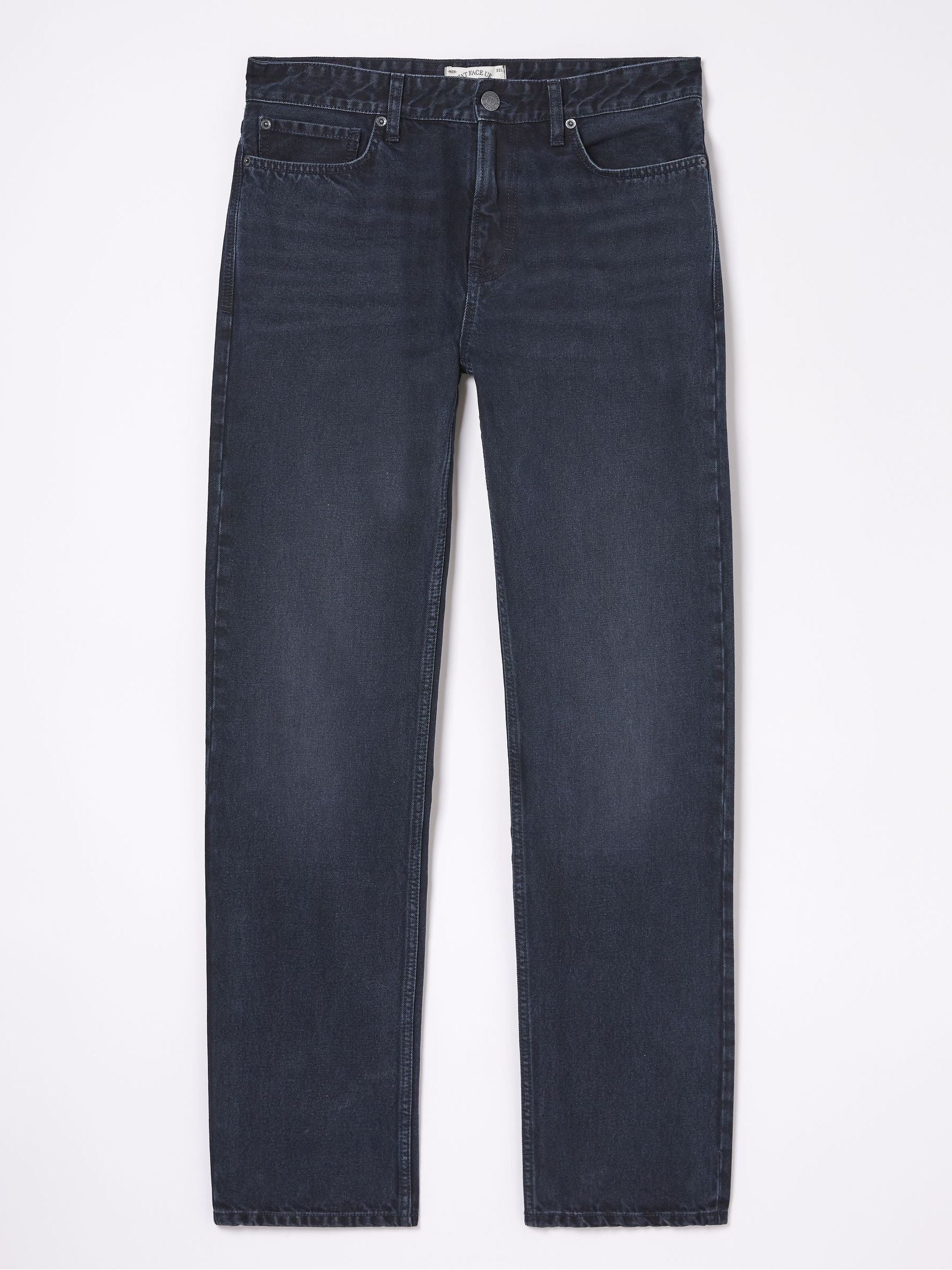 Denim Dark Blue Straight Fit Jeans