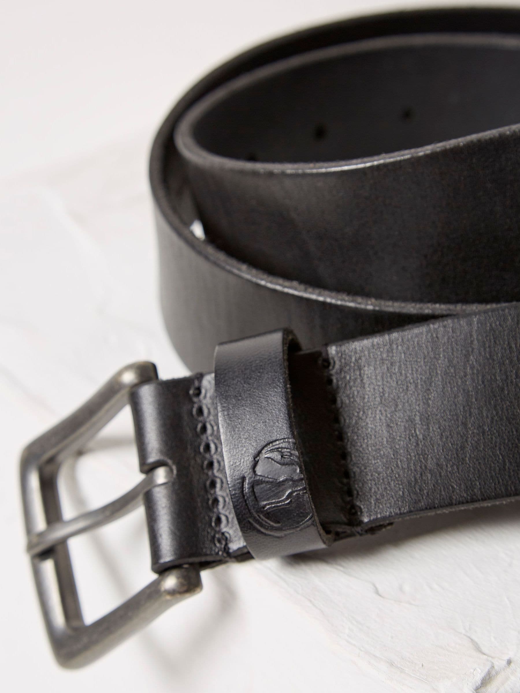 Black Italian Leather Belt
