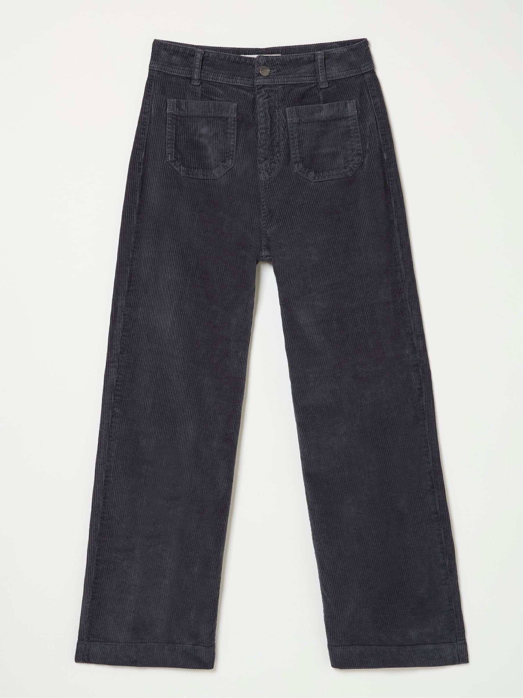 Keswick Charcoal Grey Wide Leg Crop Jeans