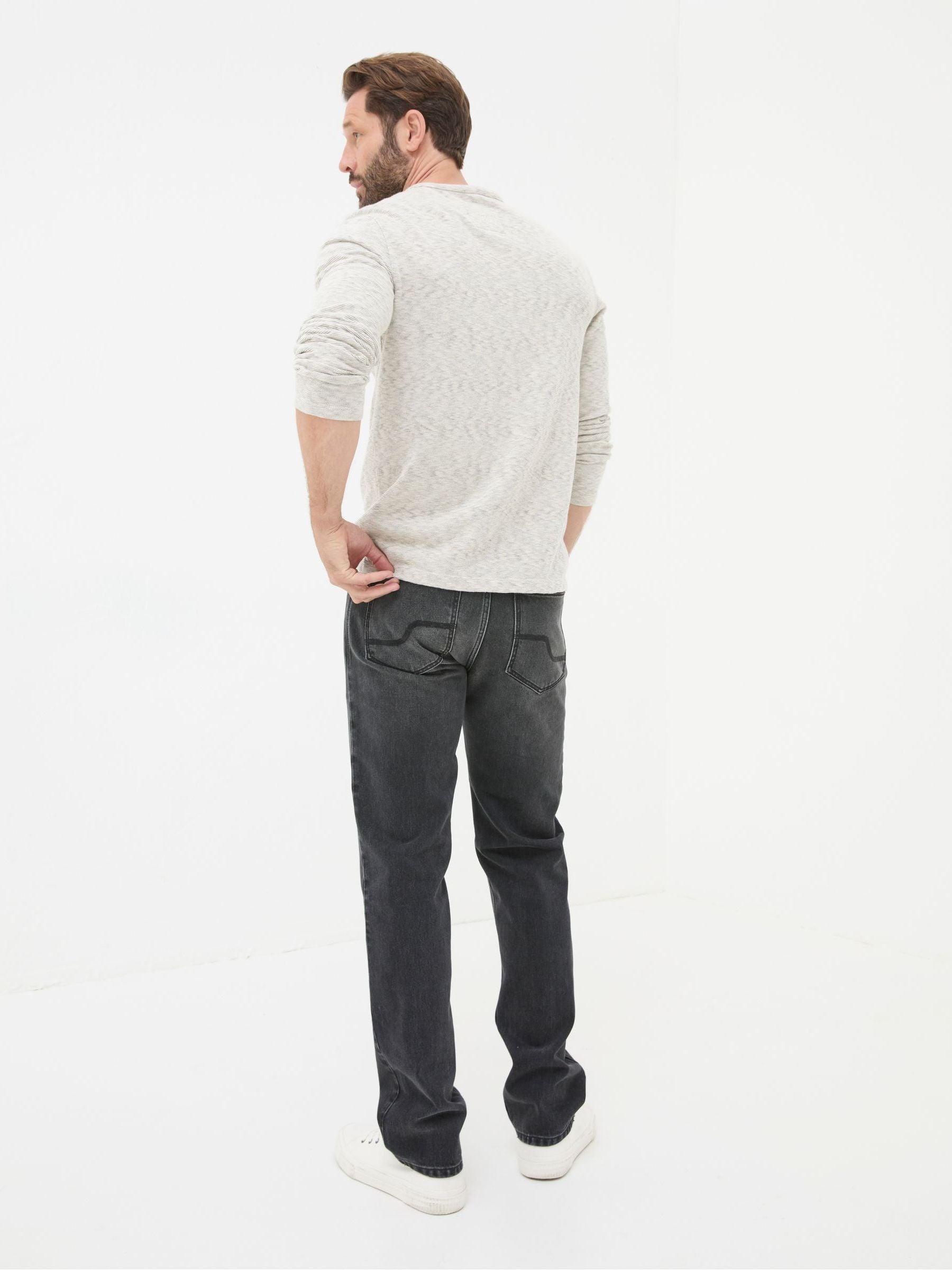 Vintage Black Straight Fit Jeans