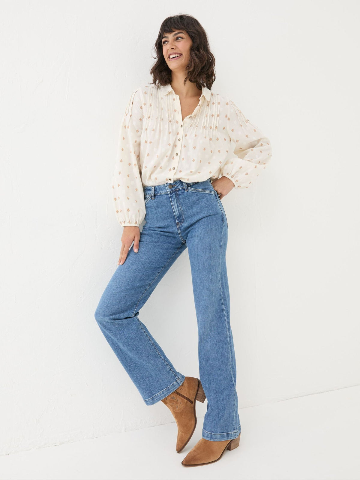 Elise Denim Vintage Wide Leg Jeans