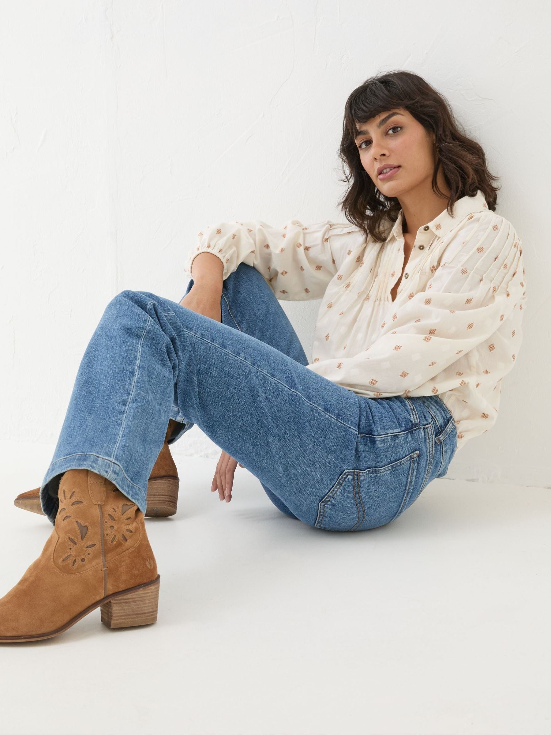 Elise Denim Vintage Wide Leg Jeans