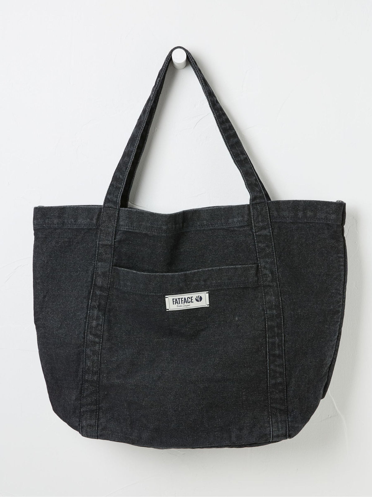 Astrid Black Pocket 100% Cotton Tote Bag