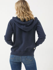 Amy Blue Navy Zip Through Hoodie