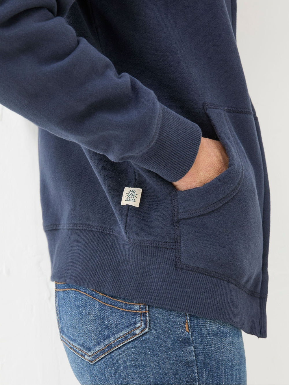 Amy Blue Navy Zip Through Hoodie