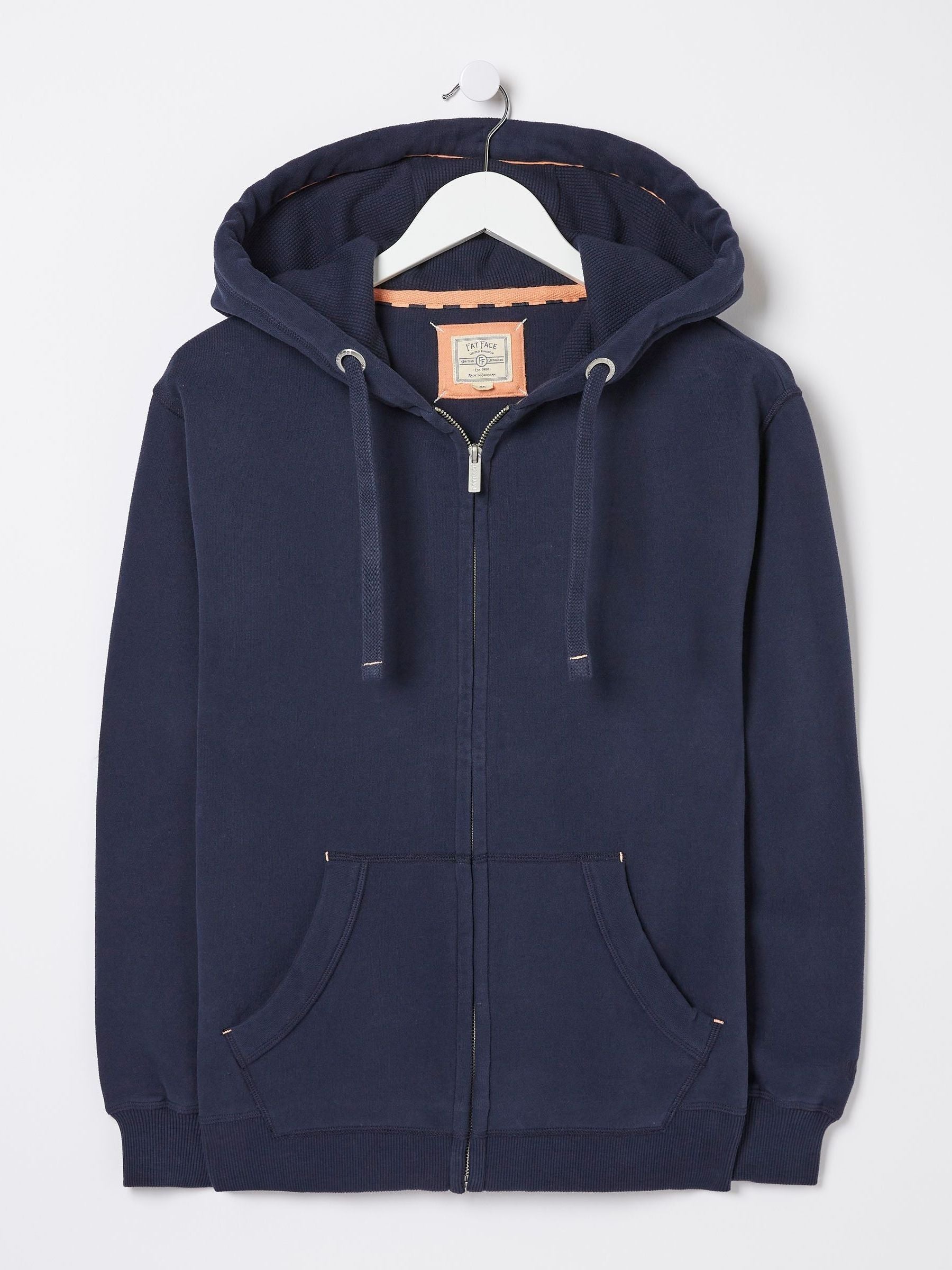 Amy Blue Navy Zip Through Hoodie
