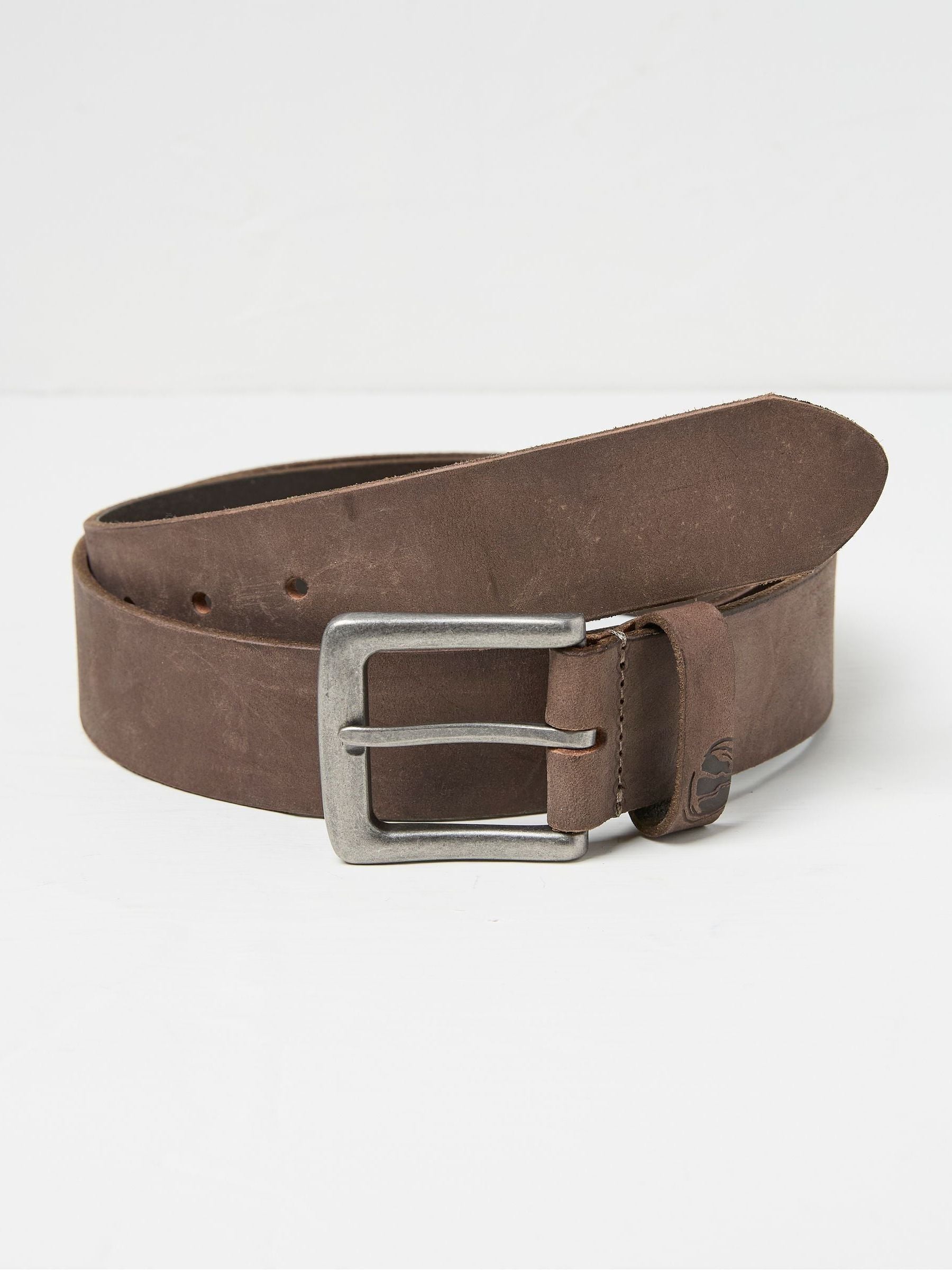 Brown Nubuck Leather Belt