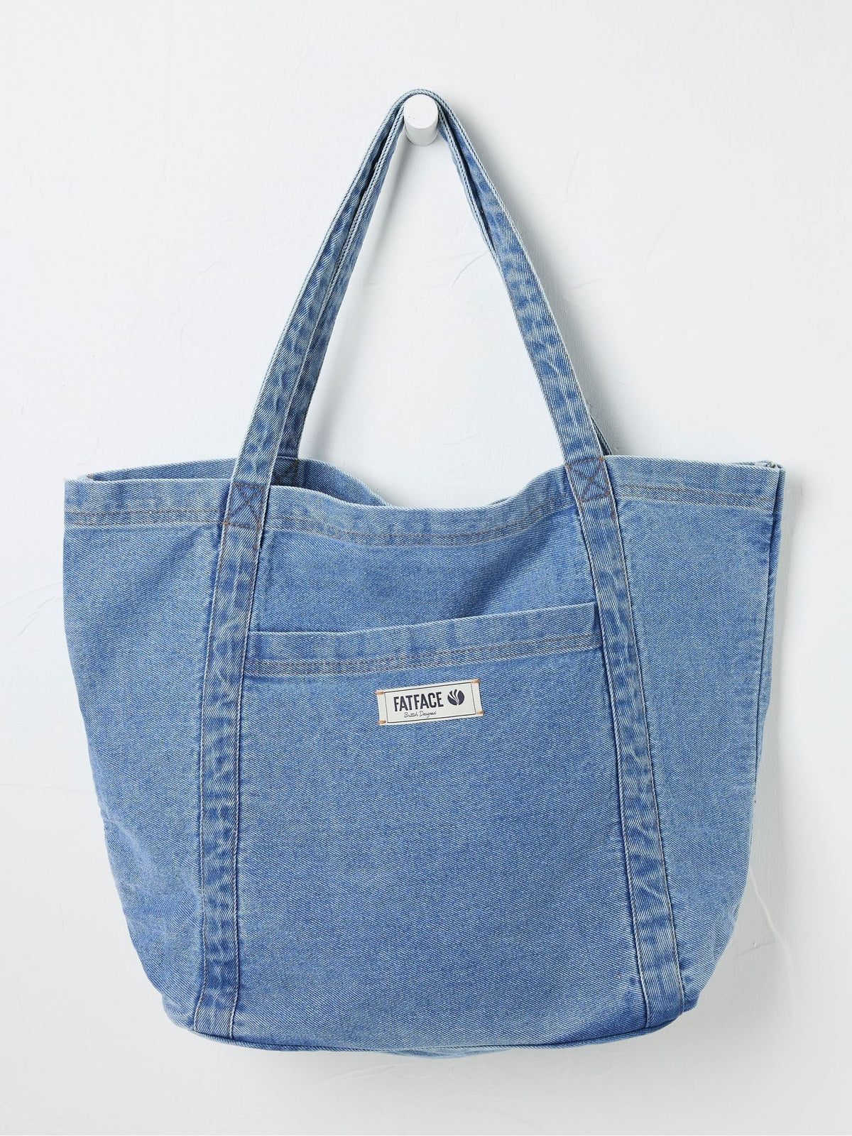 Astrid Blue Pocket 100% Cotton Tote Bag