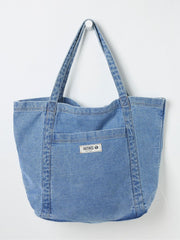 Astrid Blue Pocket 100% Cotton Tote Bag