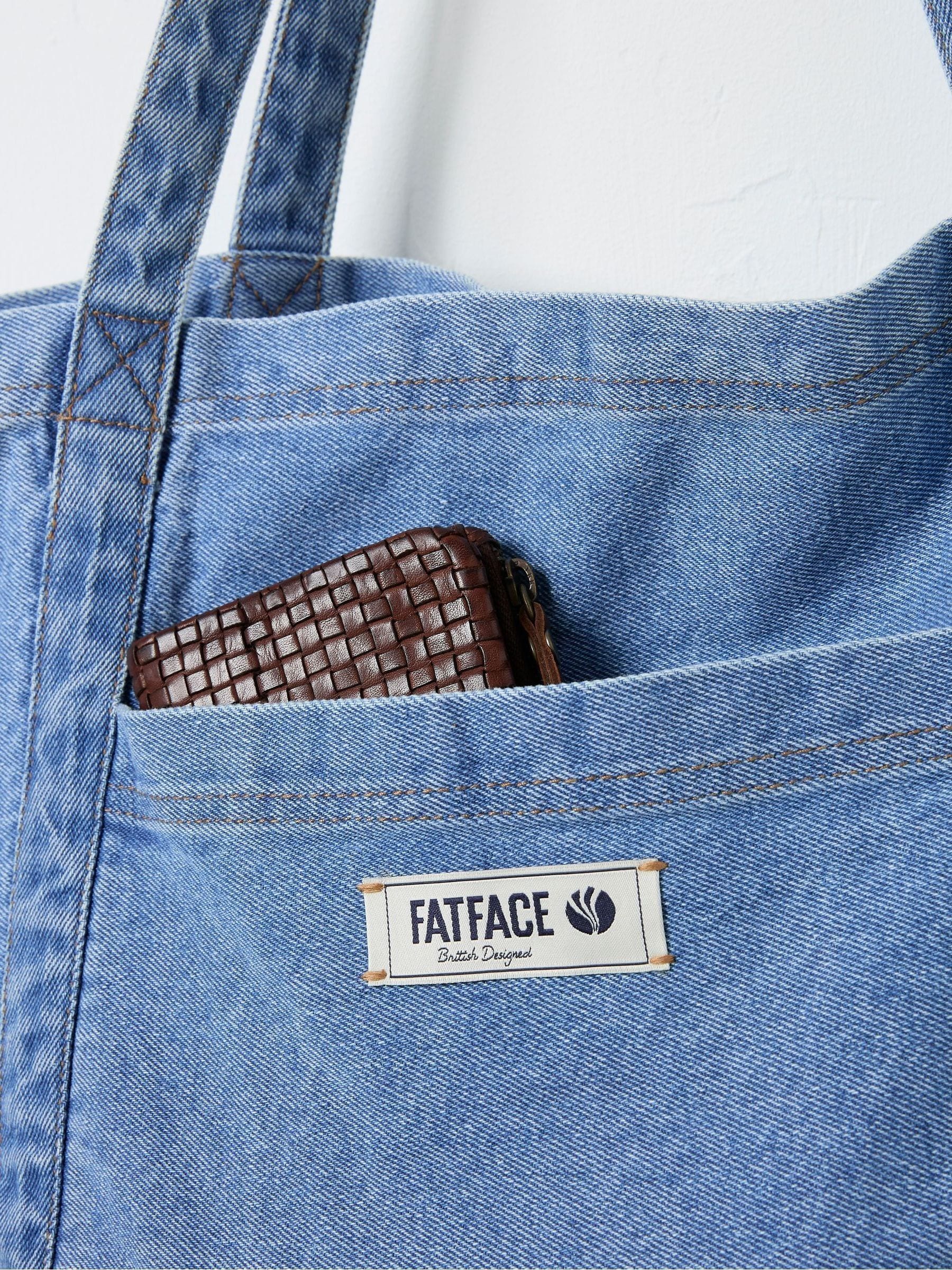 Astrid Blue Pocket 100% Cotton Tote Bag