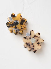 Brown 2 Pack Flower Clips