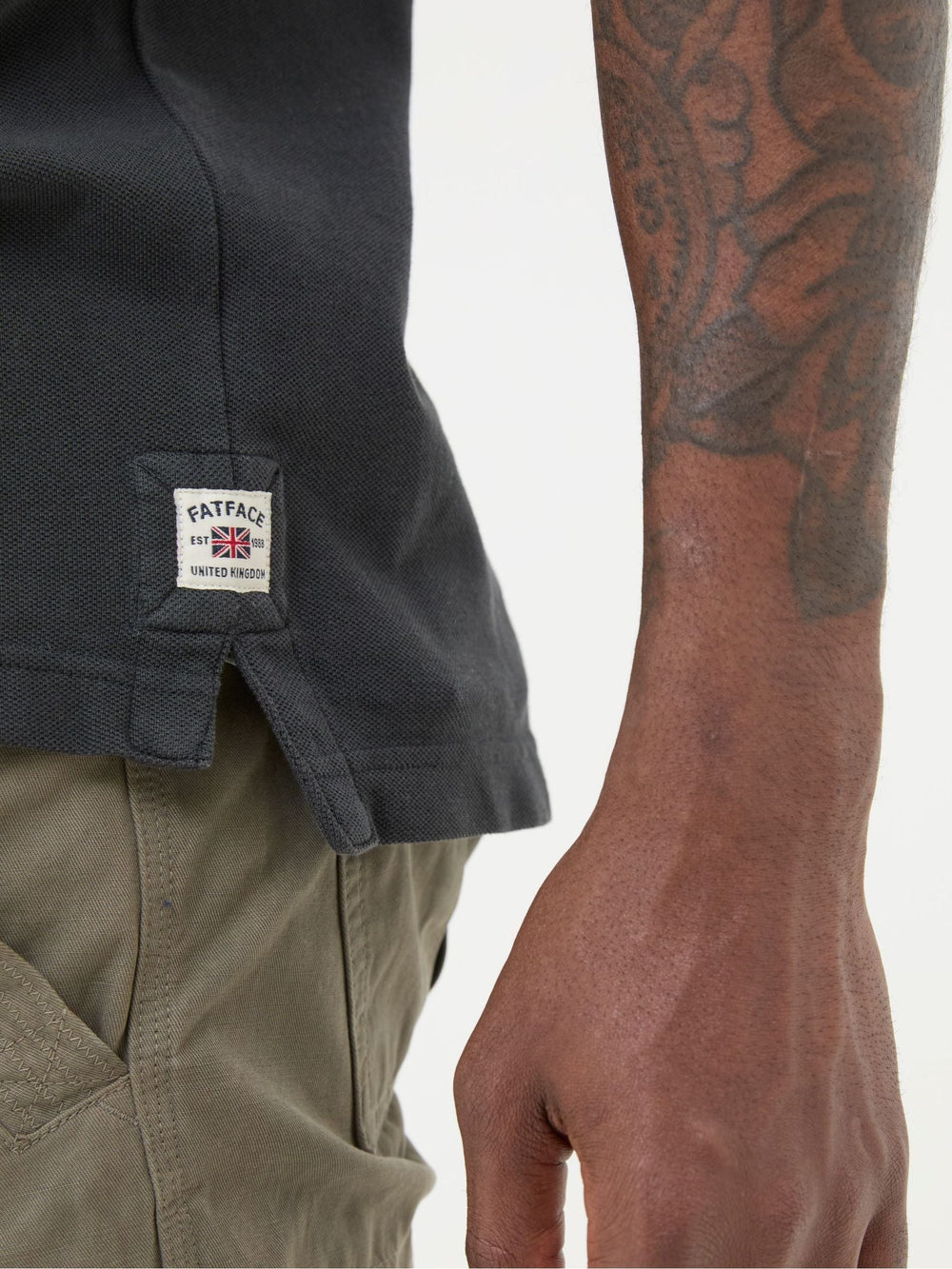 Black Pique Polo