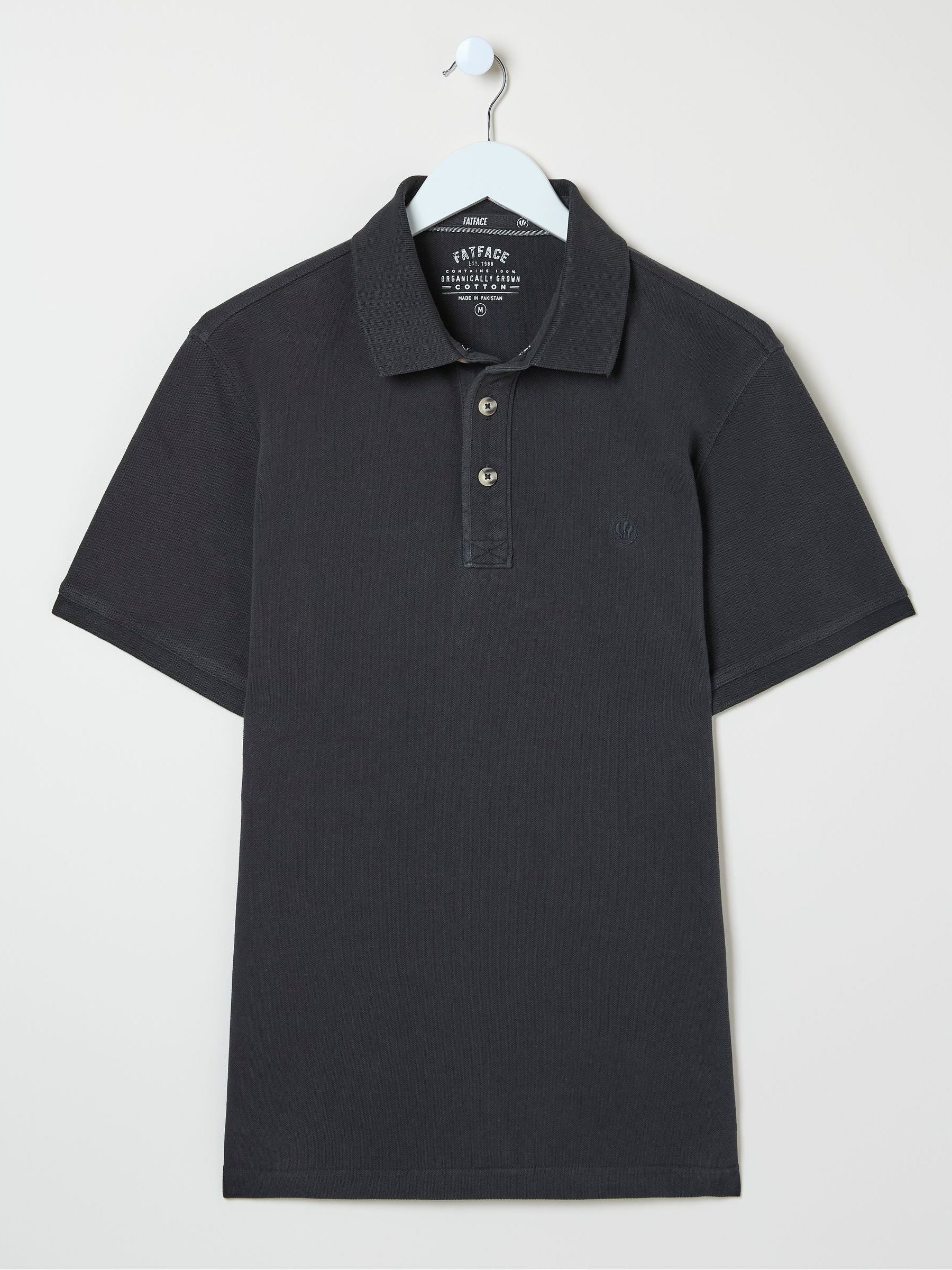 Black Pique Polo