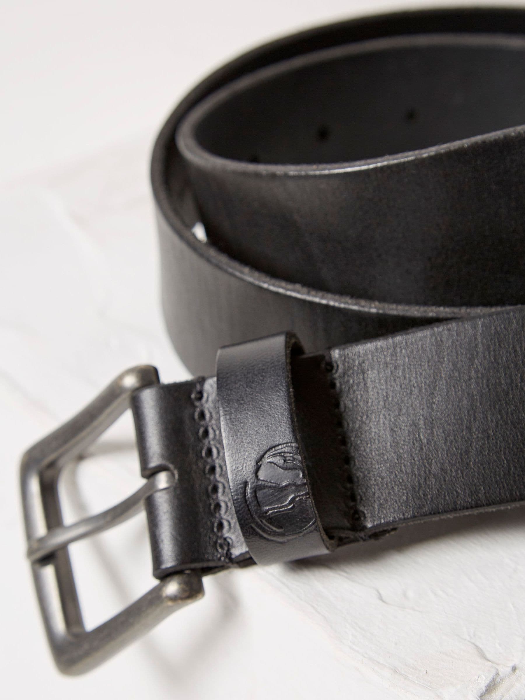 Black Italian Leather Belt