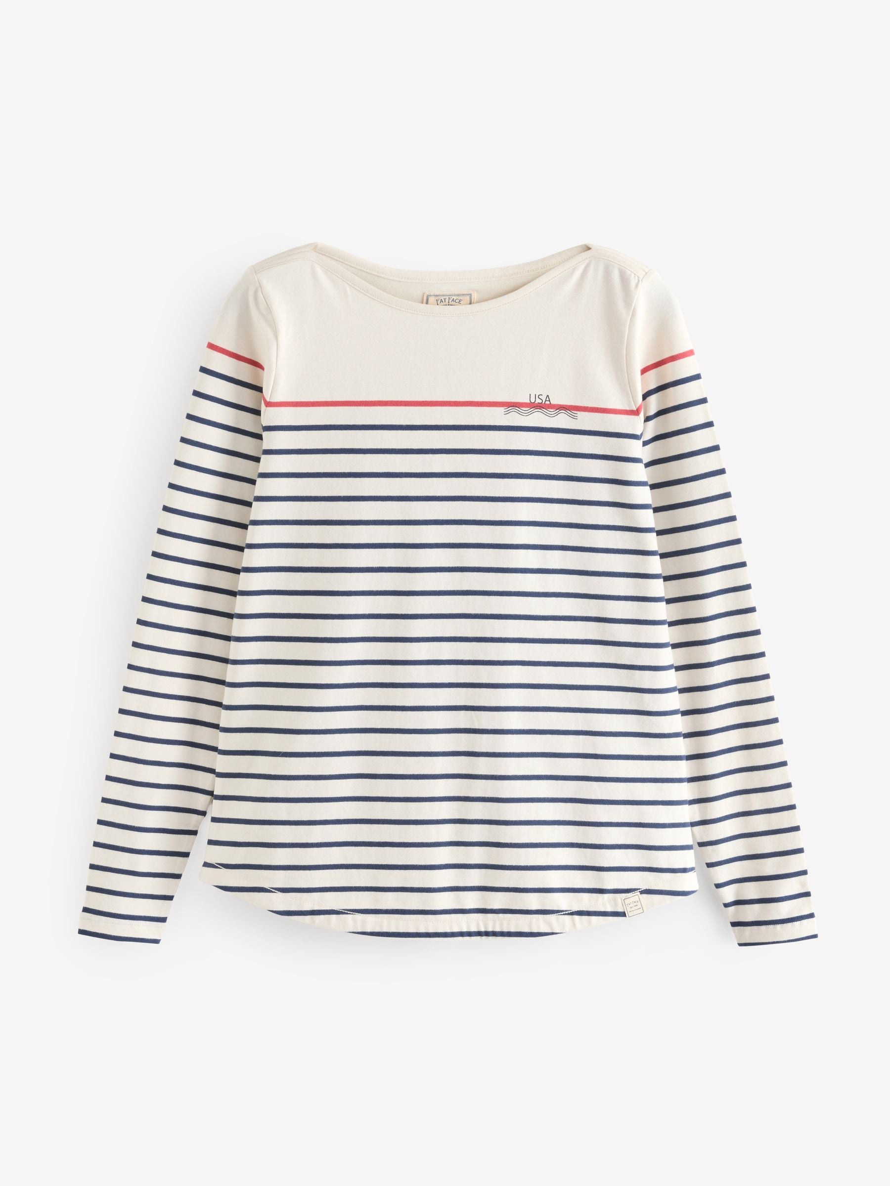 Cream Ivory Usa Breton T-Shirt