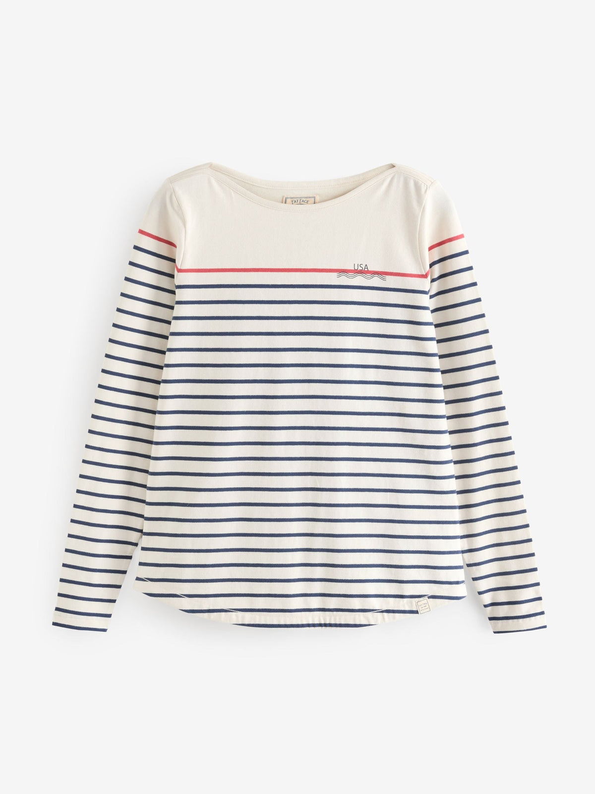 Cream Ivory Usa Breton T-Shirt