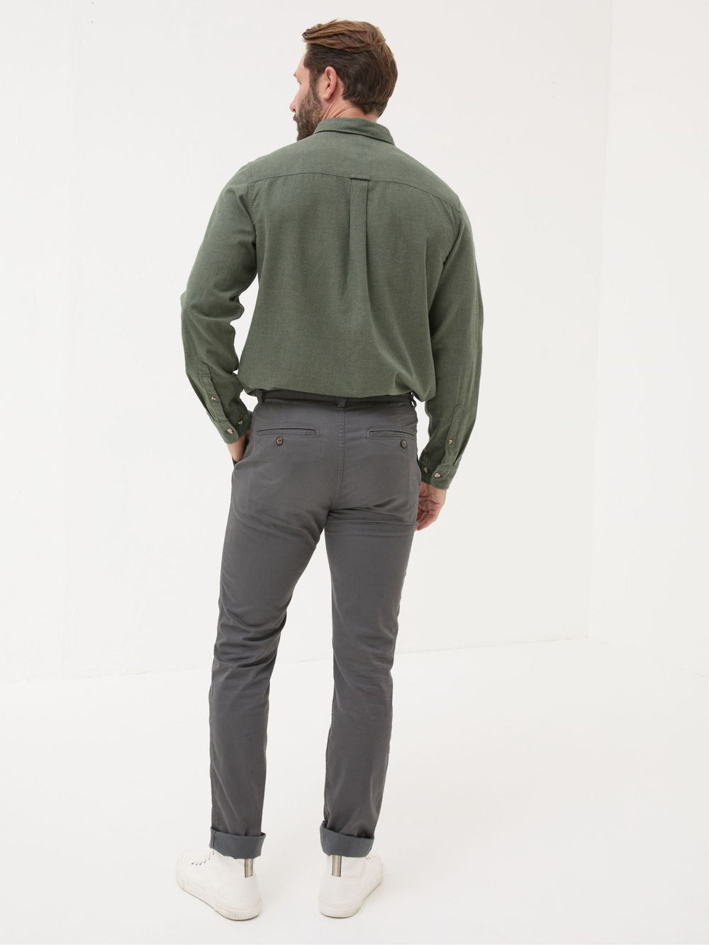 Heyshott Dark Grey Slim Chinos