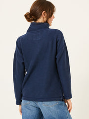 Navy Thea Half Neck Sweatshirt