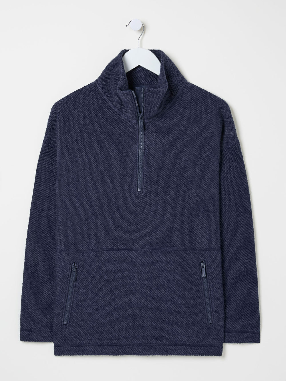 Navy Thea Half Neck Sweatshirt