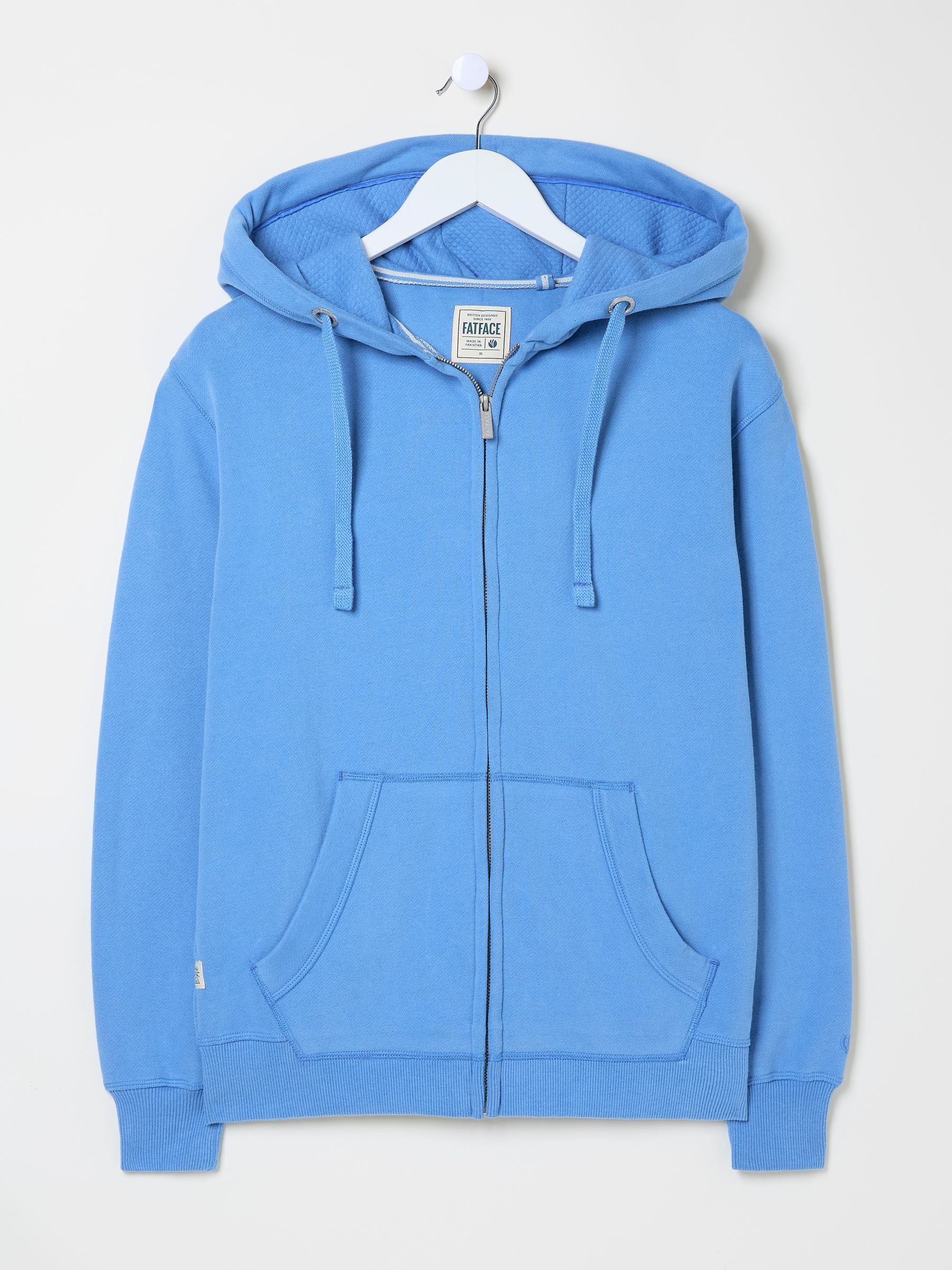 Amy Bright Blue Zip Through Hoodie