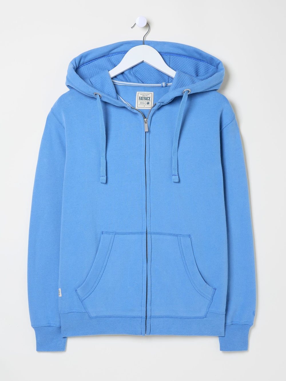 Amy Bright Blue Zip Through Hoodie