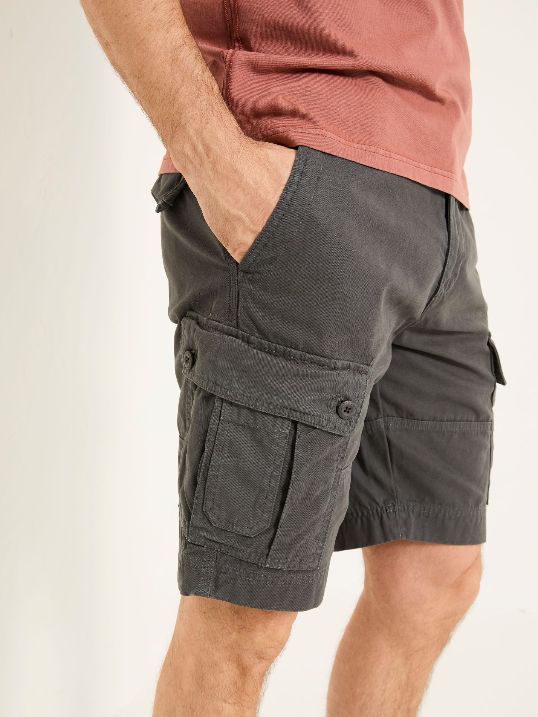 Breakyard Dark Grey Cargo Shorts