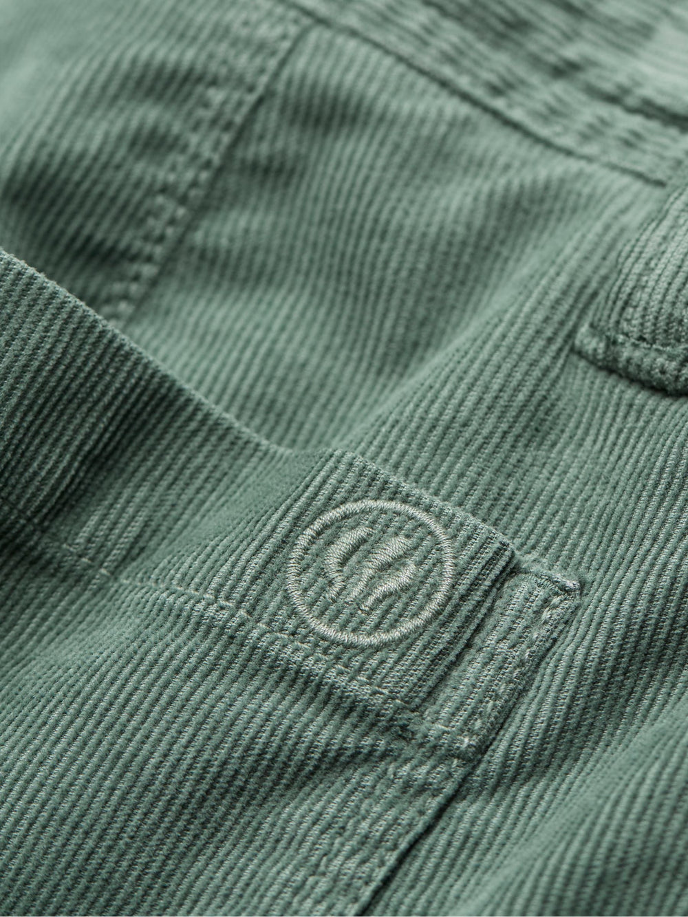 Dusky Green Stow Cord Shorts