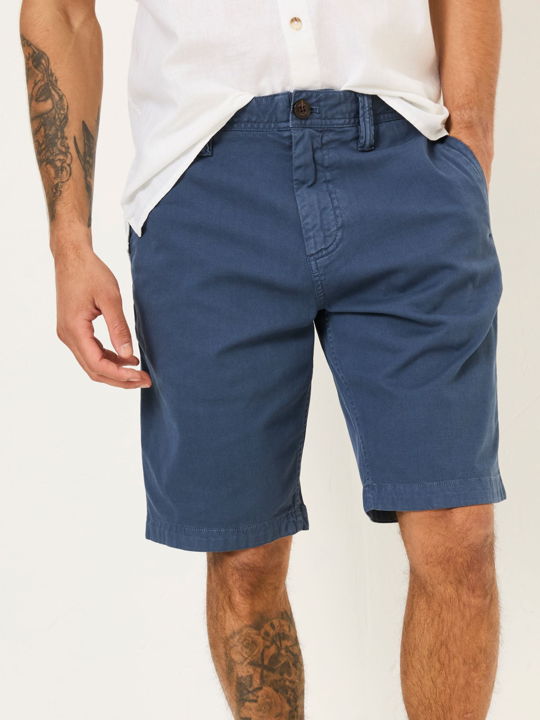 Navy Stow Garment Dye Shorts