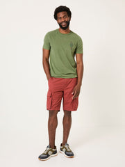 Bude Dark Red Cargo Shorts