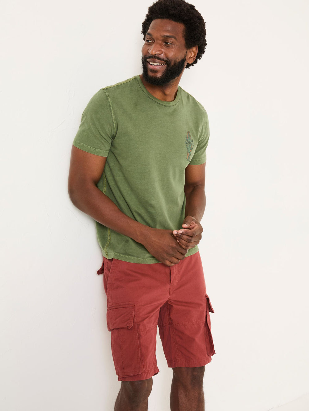 Bude Dark Red Cargo Shorts