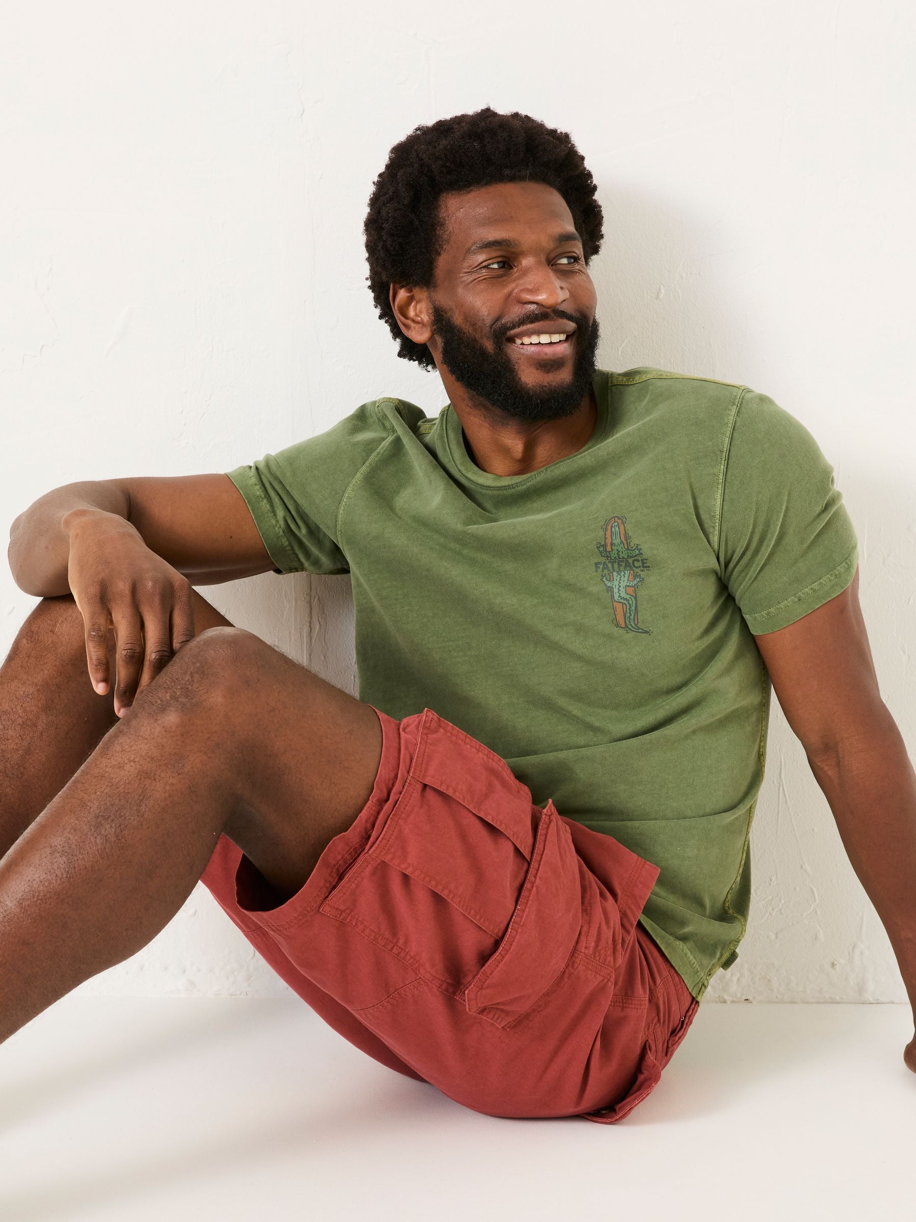 Bude Dark Red Cargo Shorts
