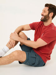 Bude Dark Teal Blue Cargo Shorts