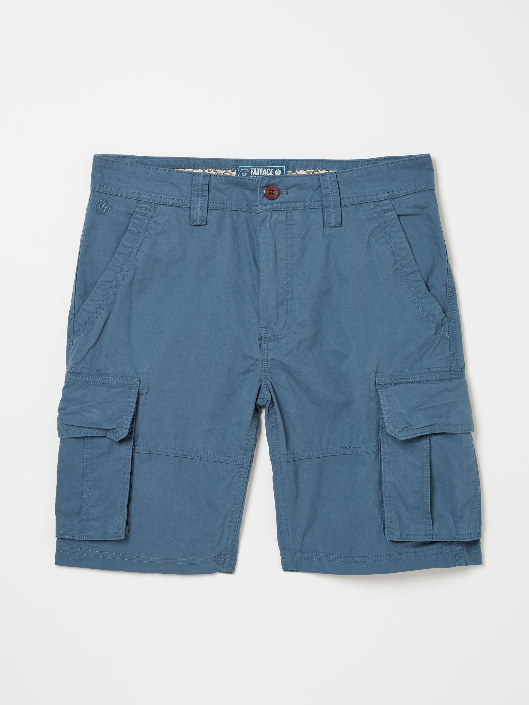 Bude Dark Teal Blue Cargo Shorts