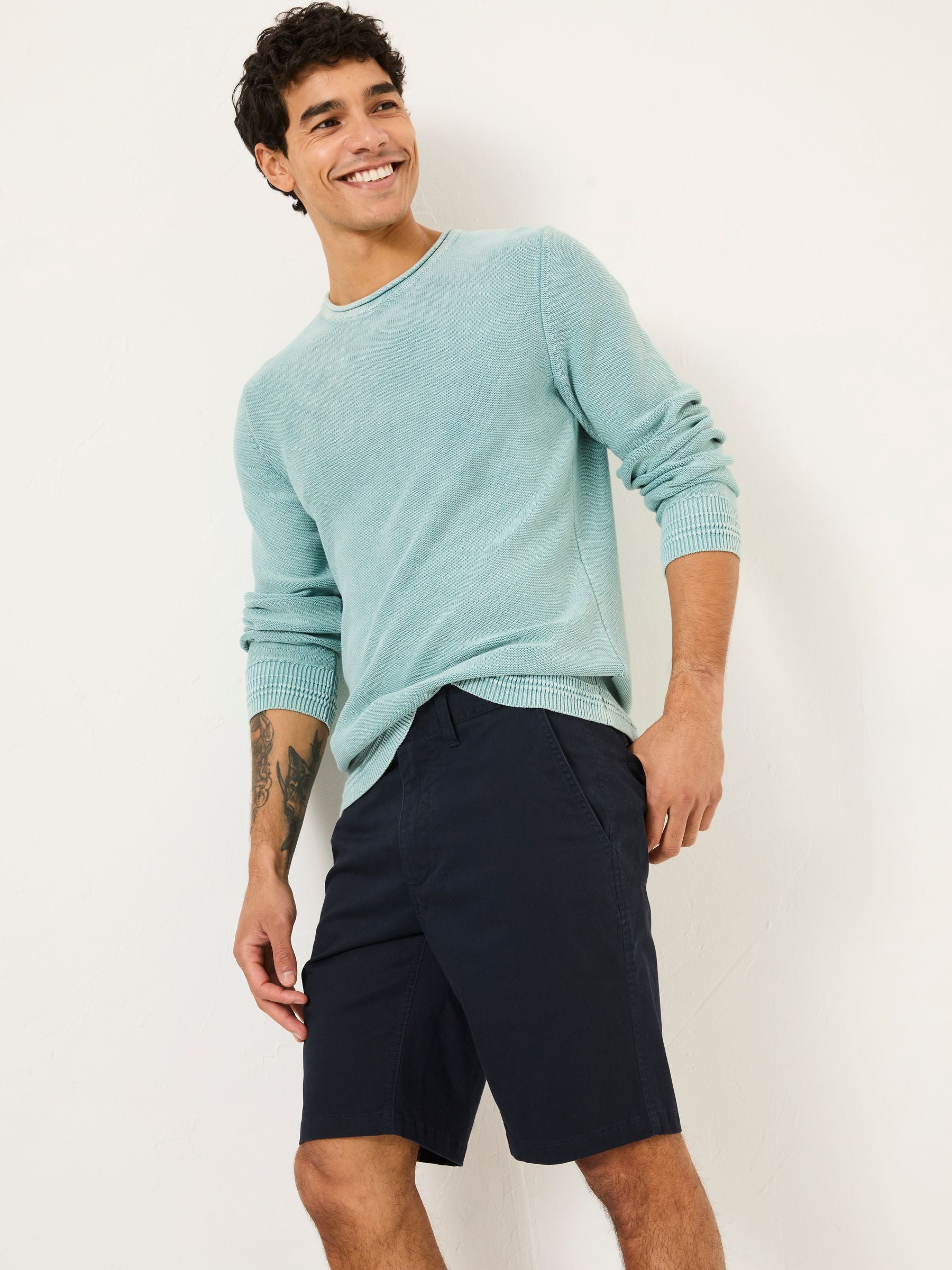 Mawes Navy Chino Shorts