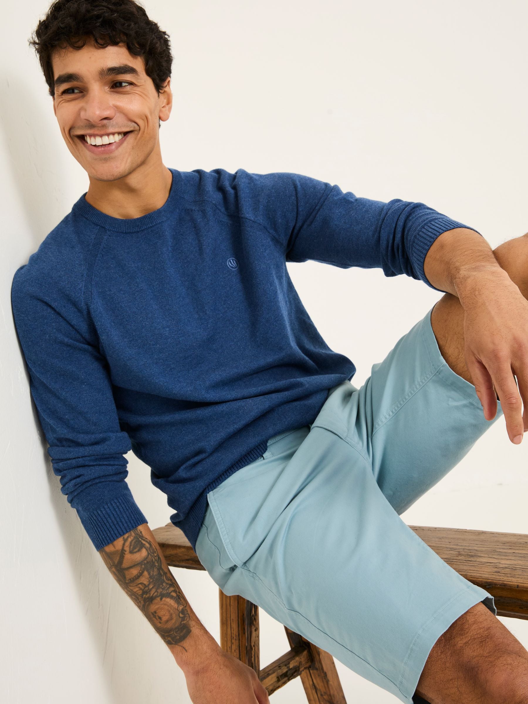 Mawes Light Blue Chino Shorts