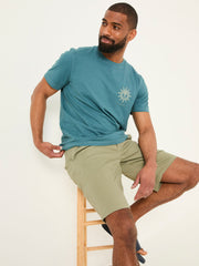 Mawes Khaki Green Chino Shorts