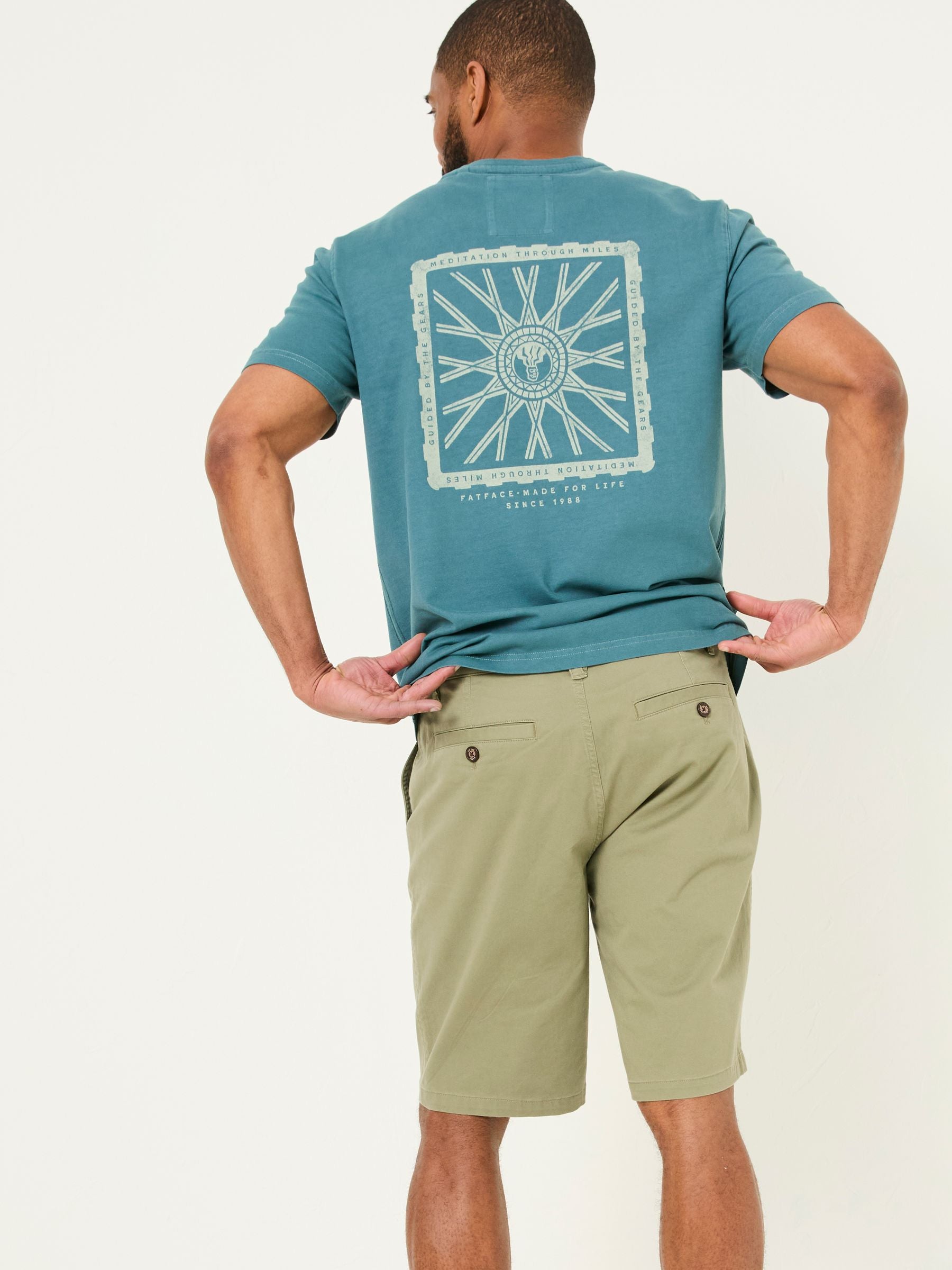 Mawes Khaki Green Chino Shorts