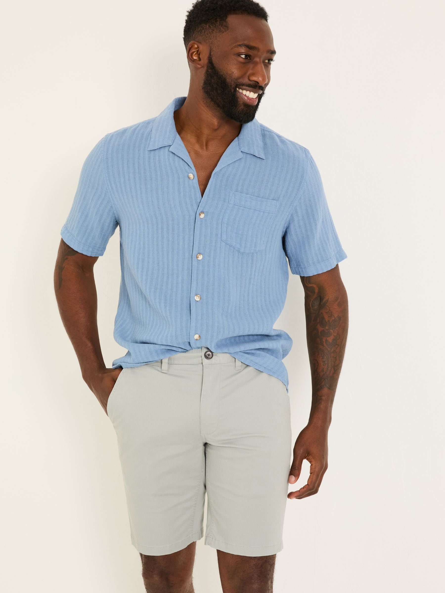 Mawes Light Grey Chino Shorts
