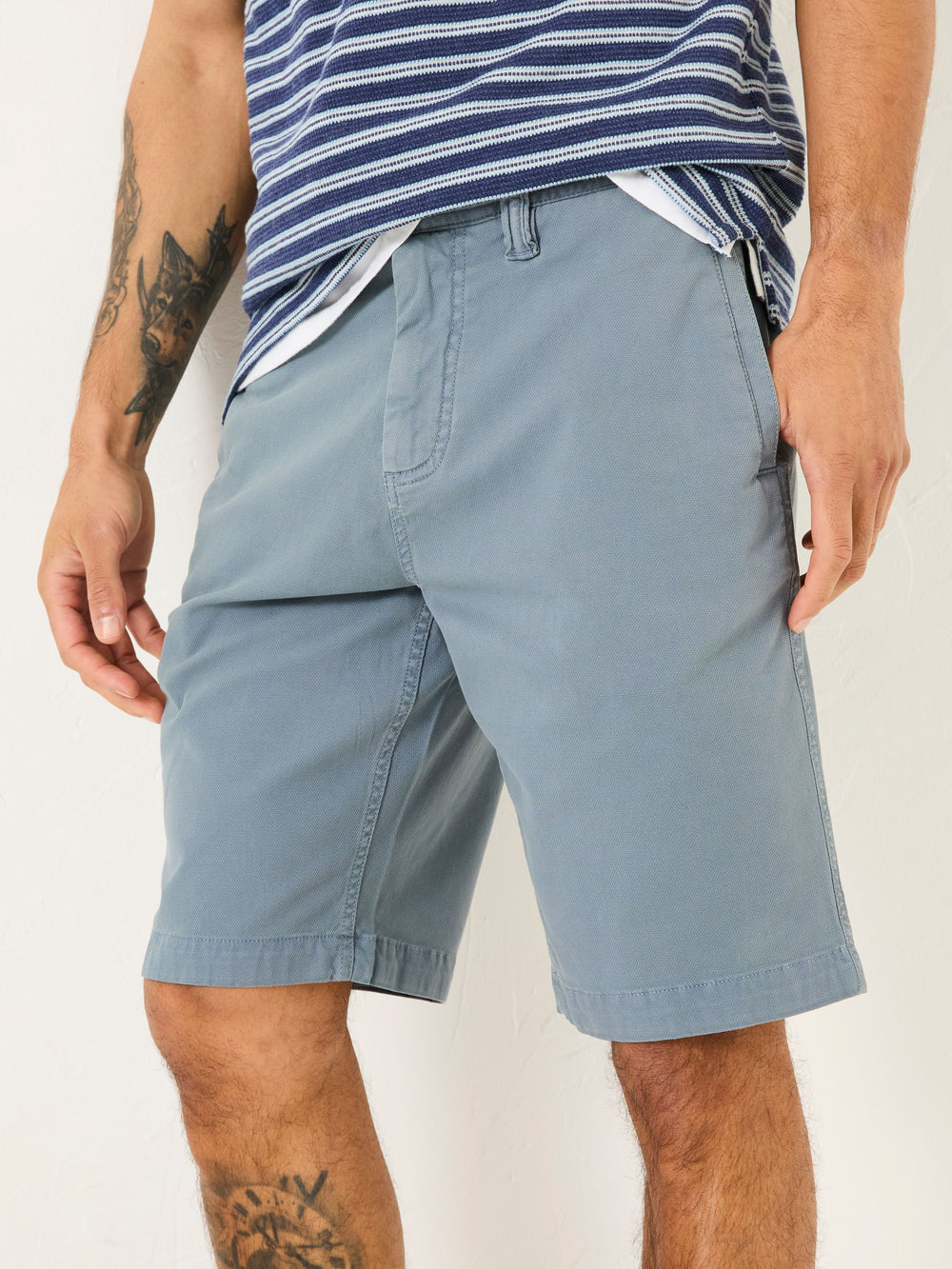 Light Blue Stow Garment Dye Shorts