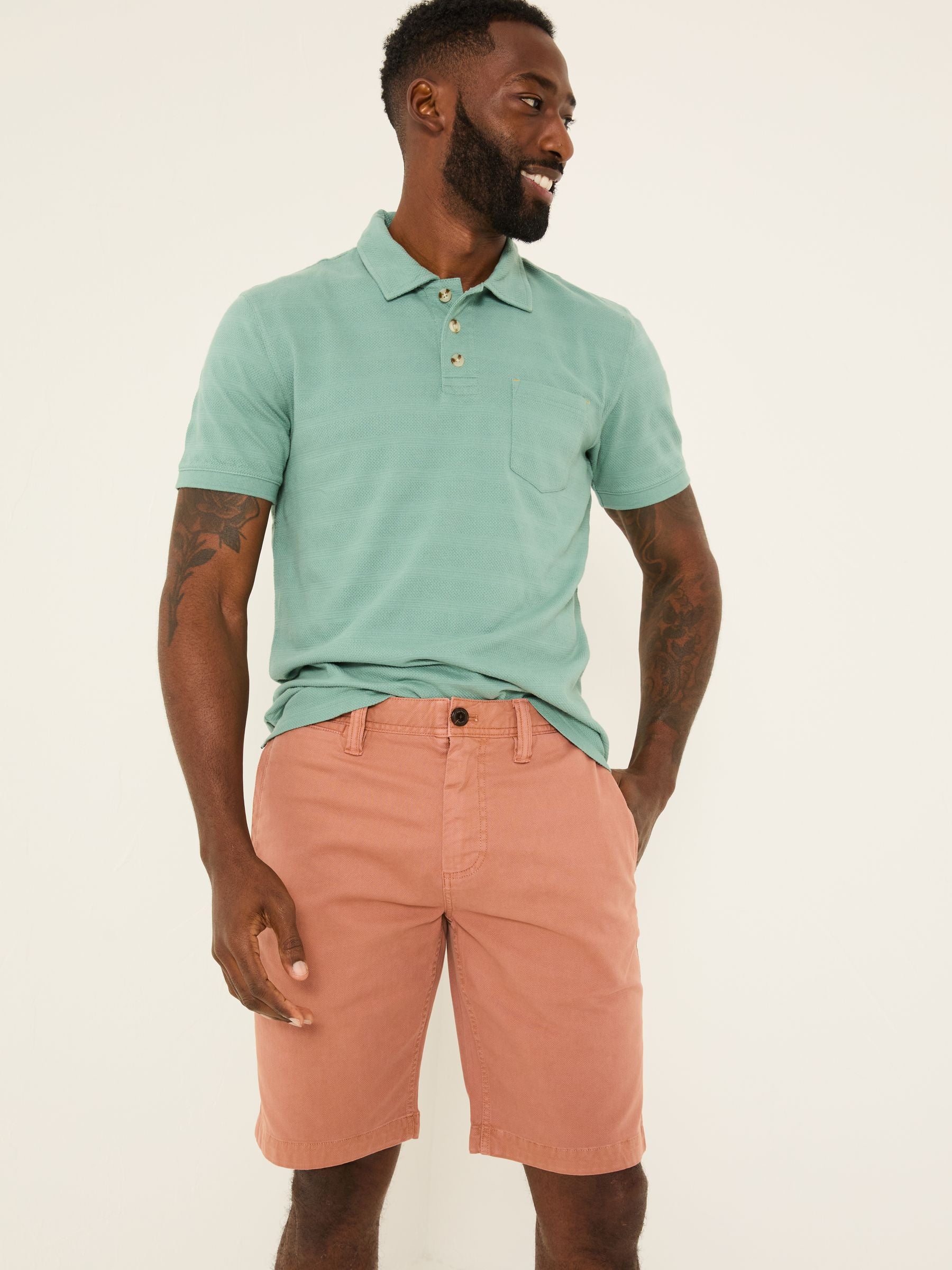 Dark Orange Stow Garment Dye Shorts