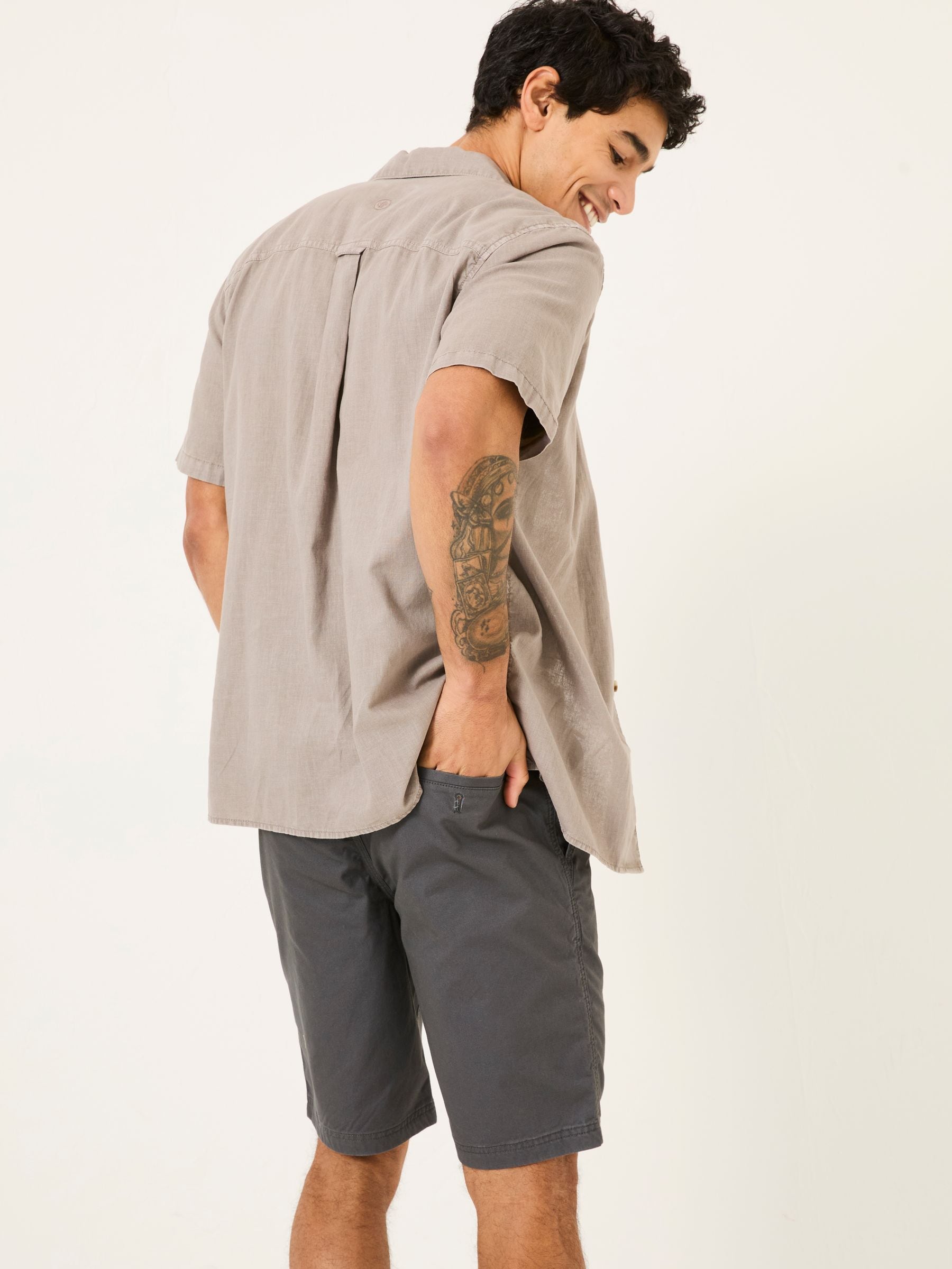 Seaton Dark Grey Pull On Shorts
