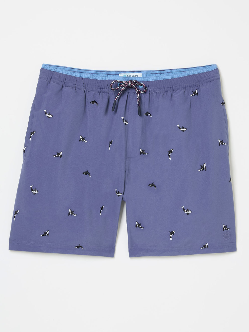 Trevose Navy Whale Embroidered Swim Shorts
