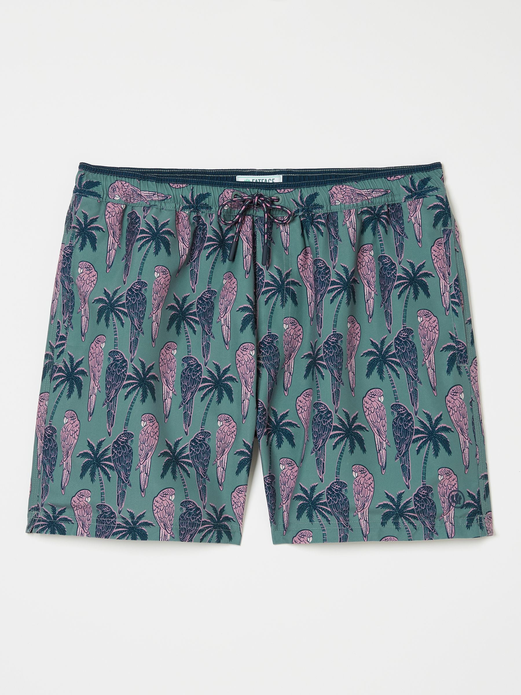 Trevose Green Parrot Swim Shorts