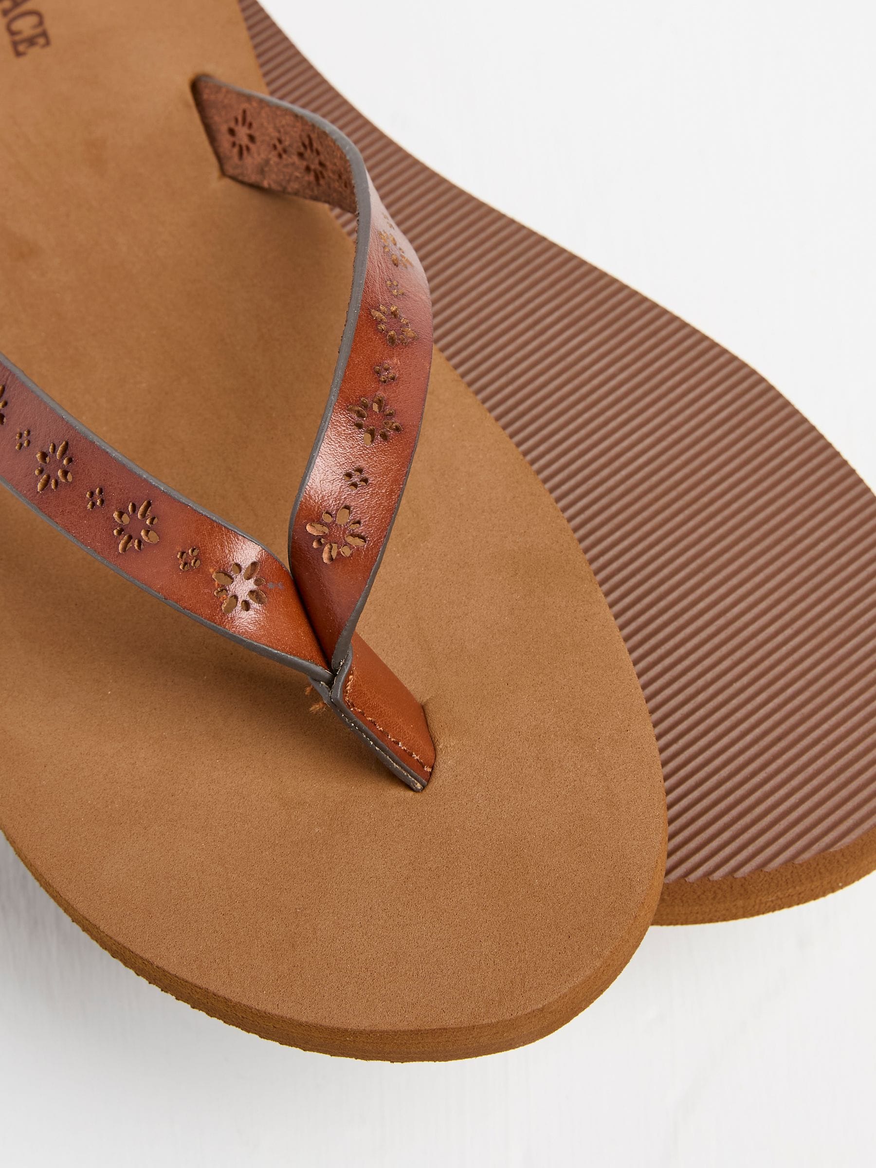 Tan Brown Emmy Flip Flops